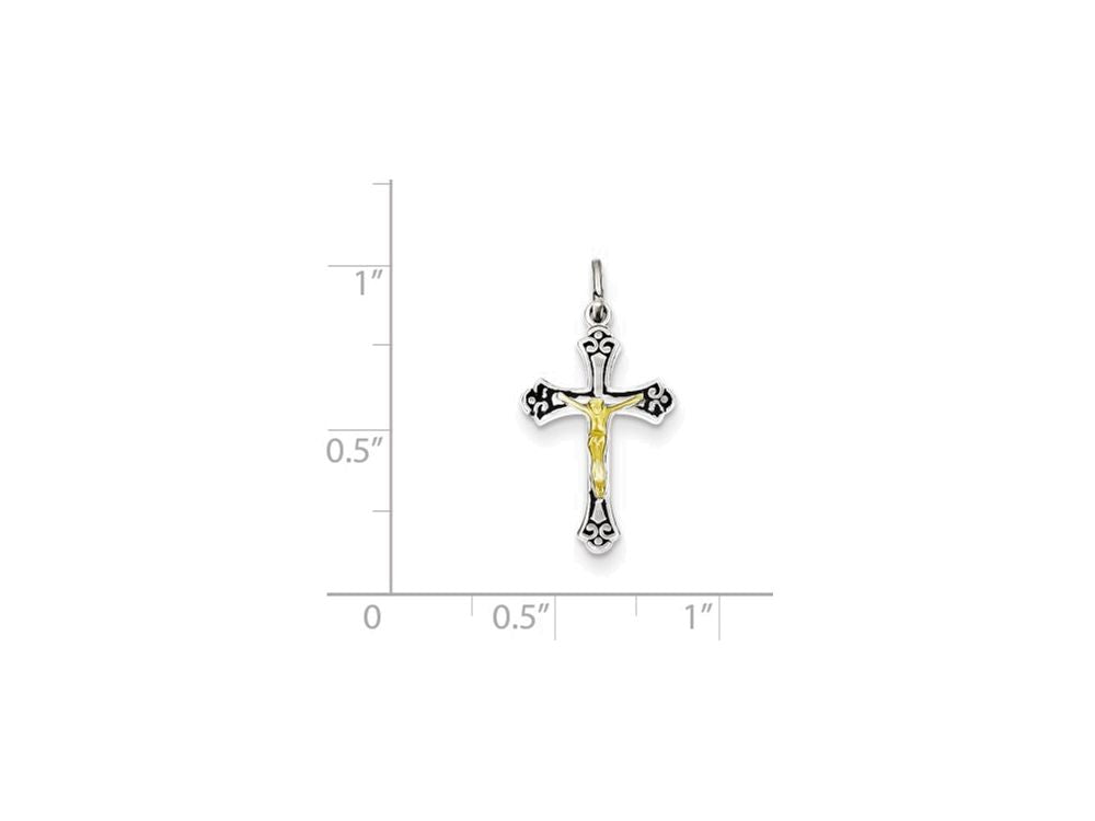 FJC Finejewelers Sterling Silver Crucifix Charm