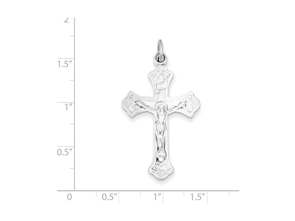 FJC Finejewelers Sterling Silver Inri Crucifix Pendant Necklace - Chain Included