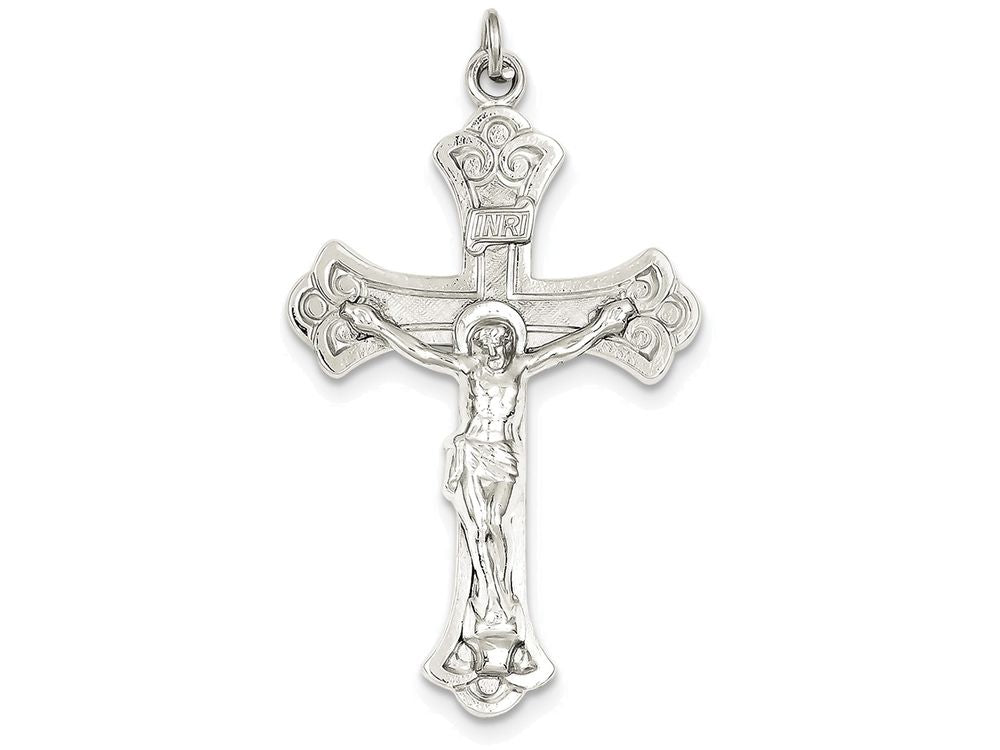 FJC Finejewelers Sterling Silver Inri Crucifix Pendant Necklace - Chain Included