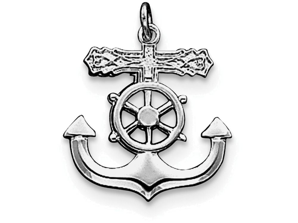 FJC Finejewelers Sterling Silver Mariner Cross Pendant Necklace - Chain Included