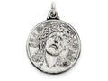 FJC Finejewelers Sterling Silver Antiqued Ecce Homo Medal Pendant Necklace - Chain Included - Chain Included
