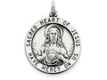 FJC Finejewelers Sterling Silver Sacred Heart Of Jesus Medal Pendant Necklace - Chain Included