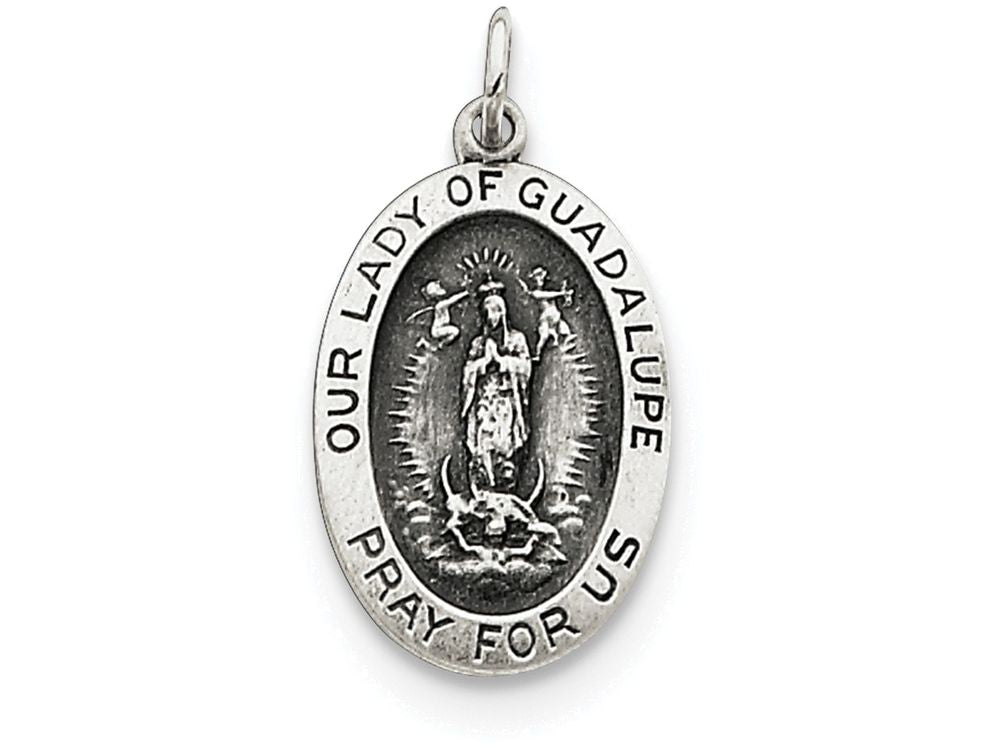 FJC Finejewelers Sterling Silver Our Lady Of Guadalpue Medal Pendant Necklace - Chain Included