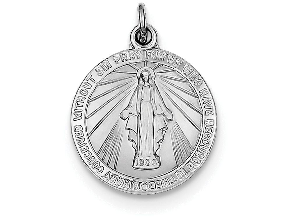 FJC Finejewelers Sterling Silver Miraculous Medal Pendant Necklace - Chain Included