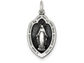 FJC Finejewelers Sterling Silver Antiqued Miraculous Medal Pendant Necklace - Chain Included