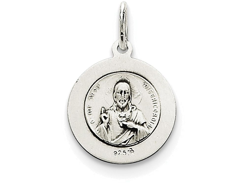 FJC Finejewelers Sterling Silver Queen Of The Holy Scapular Medal Pendant Necklace - Chain Included