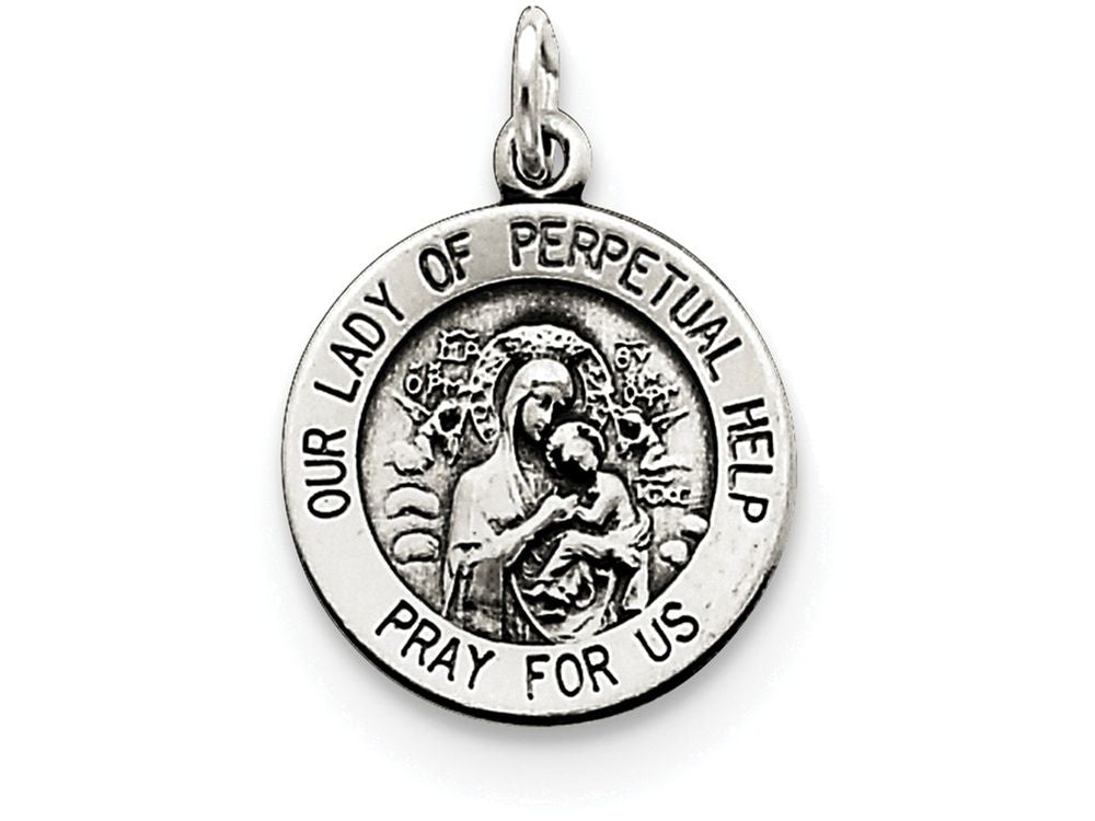 FJC Finejewelers Sterling Silver Our Lady Of Perpetual Help Medal Pendant Necklace - Chain Included
