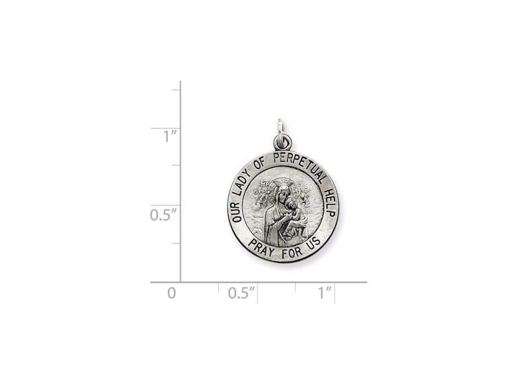 FJC Finejewelers Sterling Silver Our Lady Of Perpetual Help Medal Pendant Necklace - Chain Included
