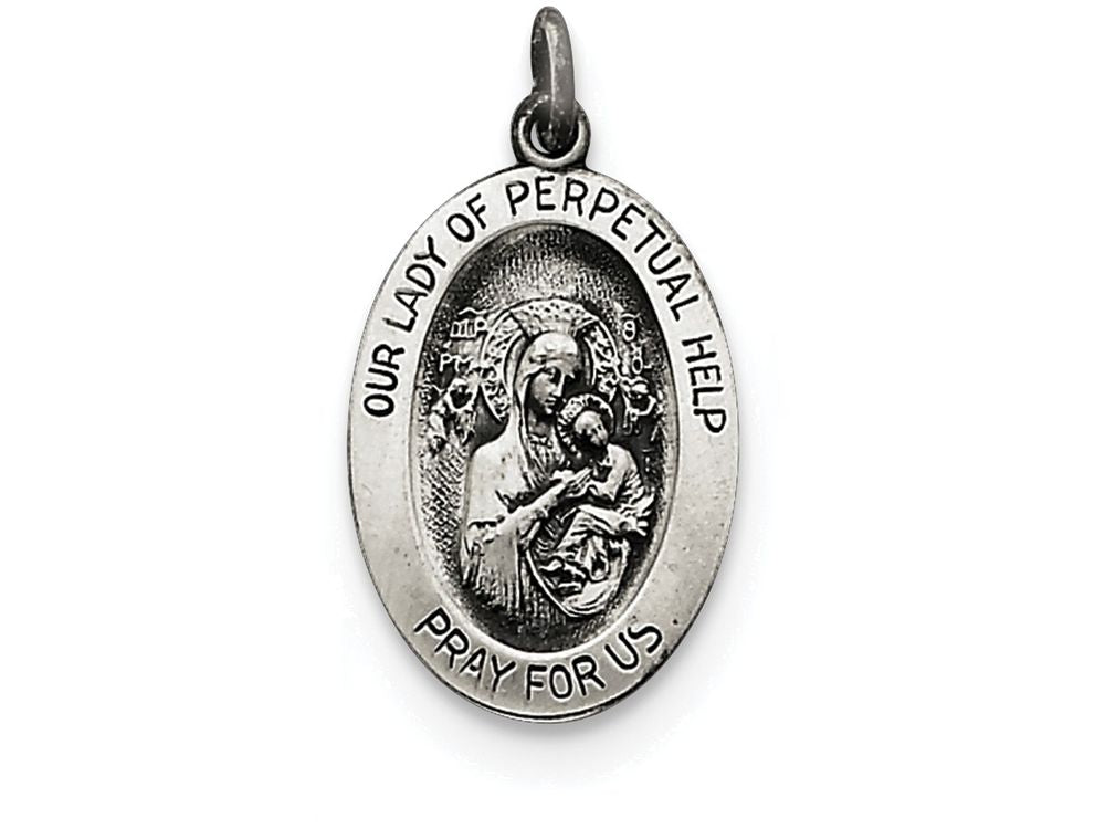 FJC Finejewelers Sterling Silver Our Lady Of Perpetual Help Medal Pendant Necklace - Chain Included