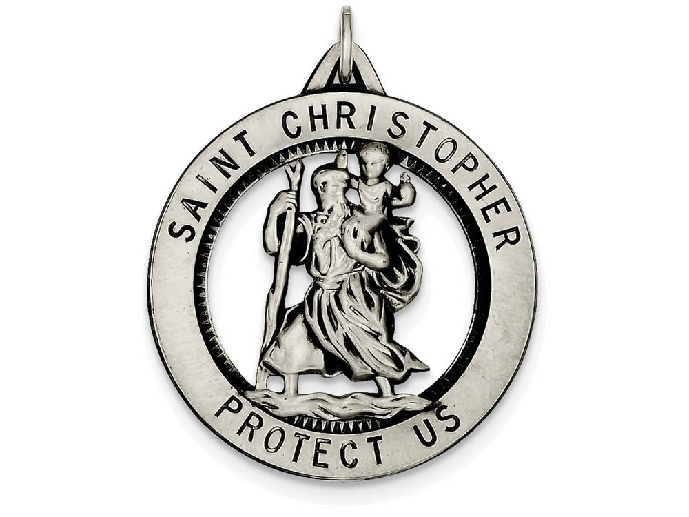 FJC Finejewelers Sterling Silver St. Christopher Medal Pendant Necklace - Chain Included