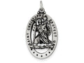 FJC Finejewelers Sterling Silver St.christopher Medal Pendant Necklace - Chain Included