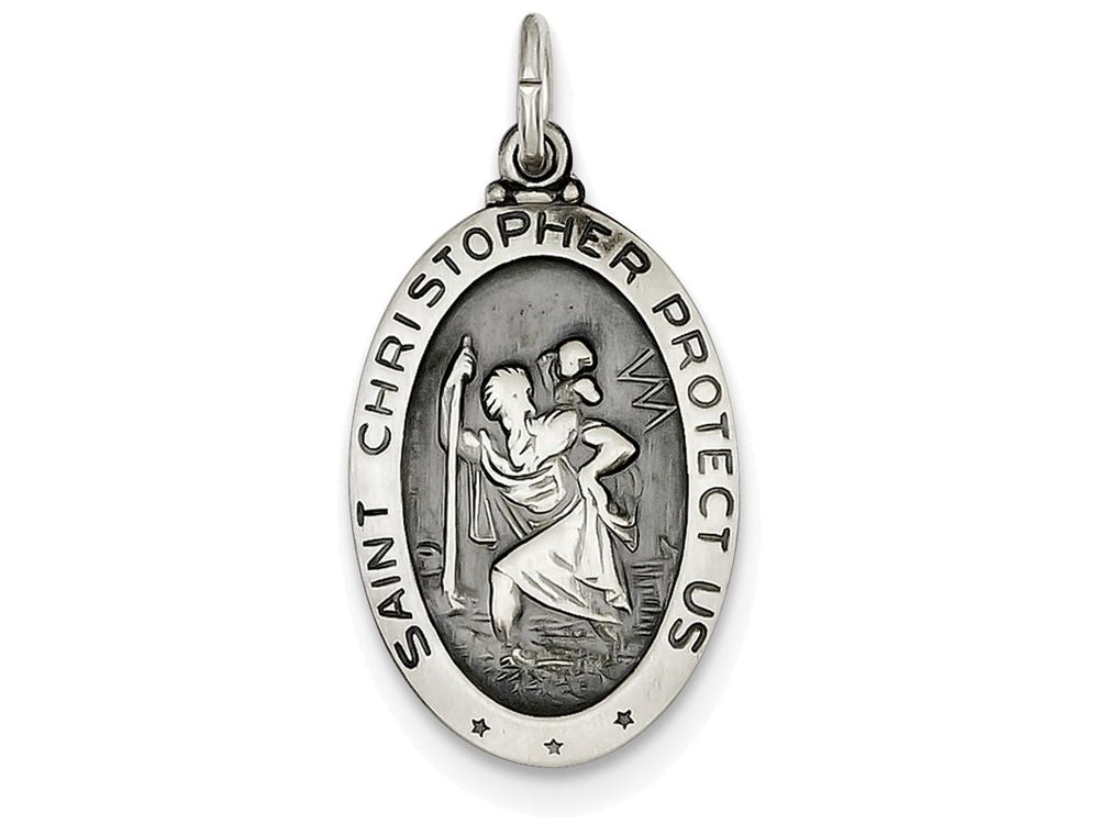 FJC Finejewelers Sterling Silver St. Christopher Basketball Medal Pendant Necklace - Chain Included