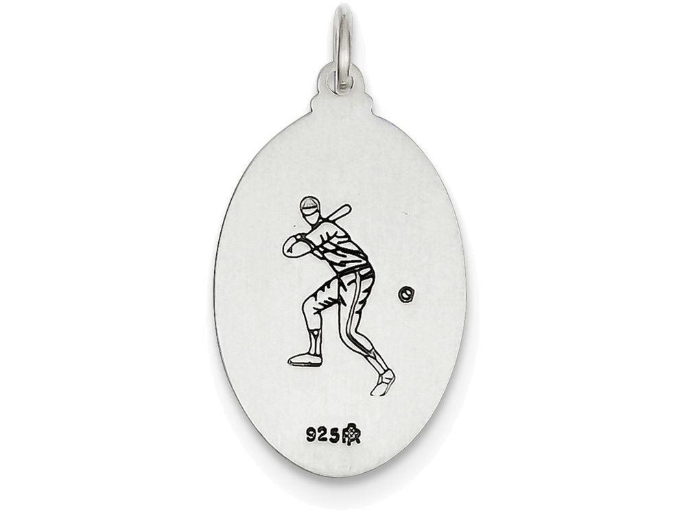 FJC Finejewelers Sterling Silver St. Christopher Baseball Medal Pendant Necklace - Chain Included