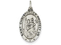 FJC Finejewelers Sterling Silver St. Christopher Baseball Medal Pendant Necklace - Chain Included