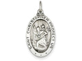 FJC Finejewelers Sterling Silver St.christopher Soccer Medal Pendant Necklace - Chain Included