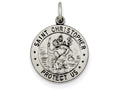 FJC Finejewelers Sterling Silver St. Christopher Baseball Medal Pendant Necklace - Chain Included