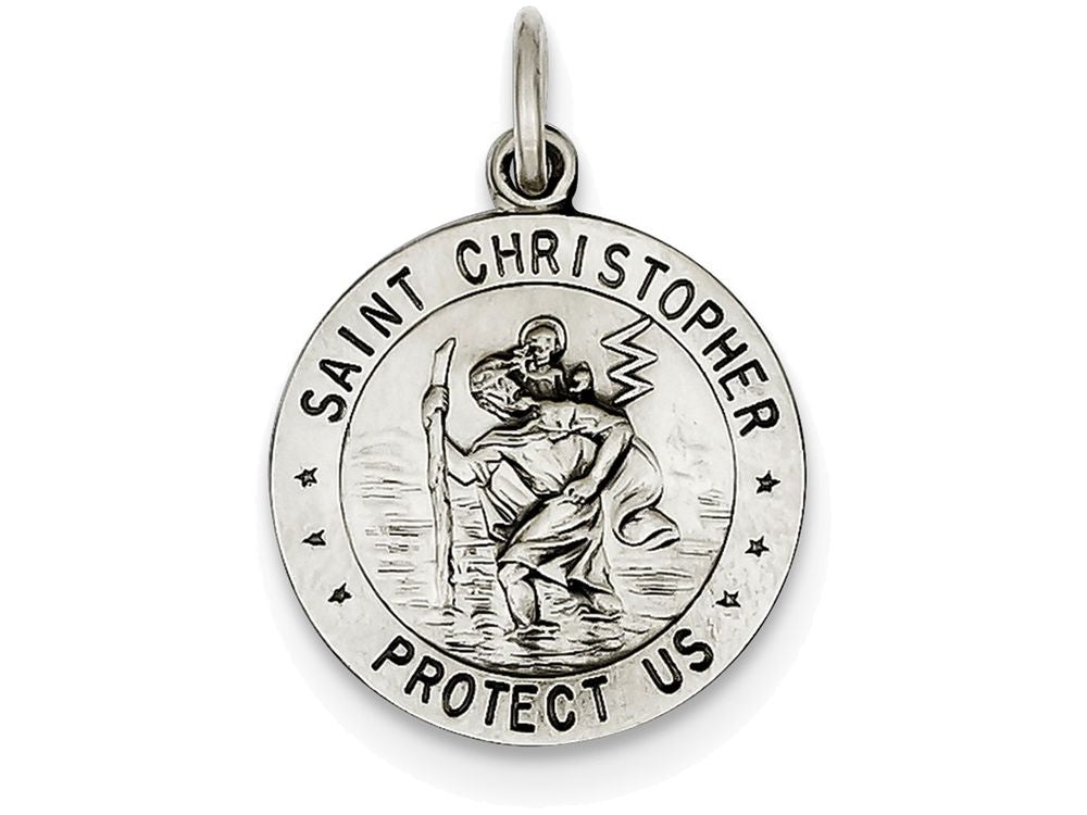FJC Finejewelers Sterling Silver St. Christopher Soccer Medal Pendant Necklace - Chain Included