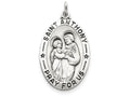 FJC Finejewelers Sterling Silver Antiqued Saint Anthony Medal Pendant Necklace - Chain Included