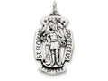 FJC Finejewelers Sterling Silver Antiqued Saint Florian Medal Pendant Necklace - Chain Included