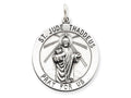 FJC Finejewelers Sterling Silver St. Jude Thaddeus Medal Pendant Necklace - Chain Included