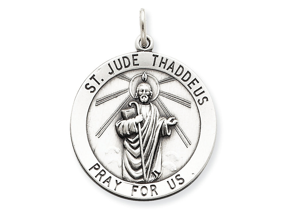 FJC Finejewelers Sterling Silver St. Jude Thaddeus Medal Pendant Necklace - Chain Included