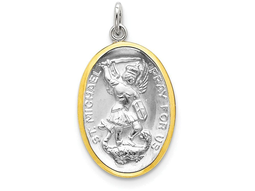 FJC Finejewelers Sterling Silver St. Michael Medal Pendant Necklace - Chain Included