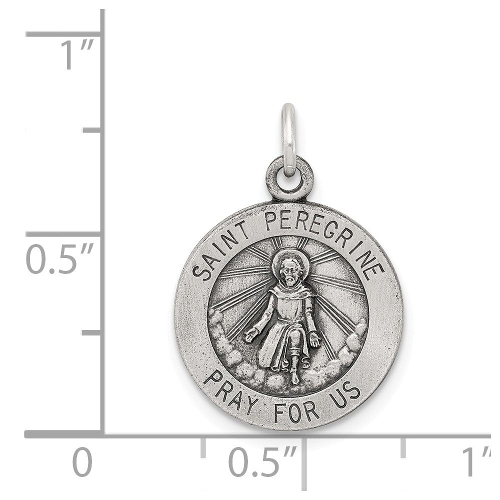 FJC Finejewelers Sterling Silver St. Peregrine Medal Pendant Necklace - Chain Included
