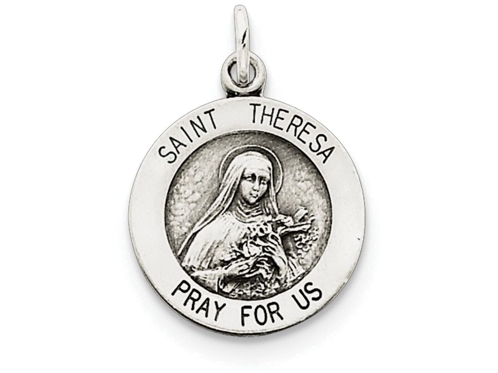 FJC Finejewelers Sterling Silver St. Theresa Medal Pendant Necklace - Chain Included