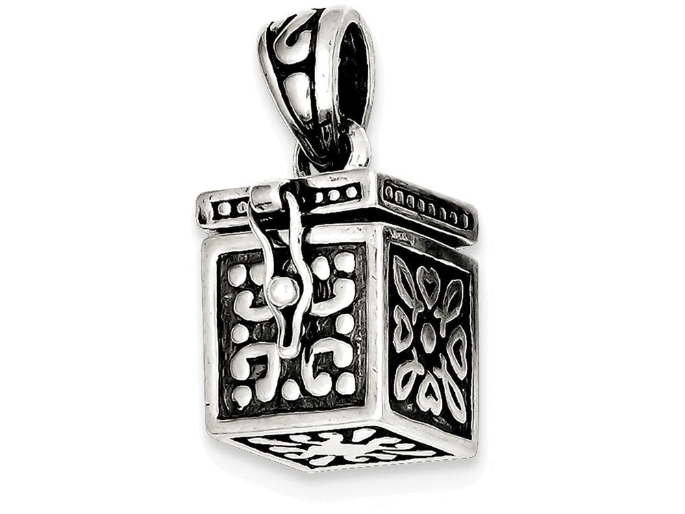 FJC Finejewelers Sterling Silver Square Prayer Box Pendant Necklace - Chain Included