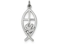 FJC Finejewelers Sterling Silver Ichthus Fish Charm