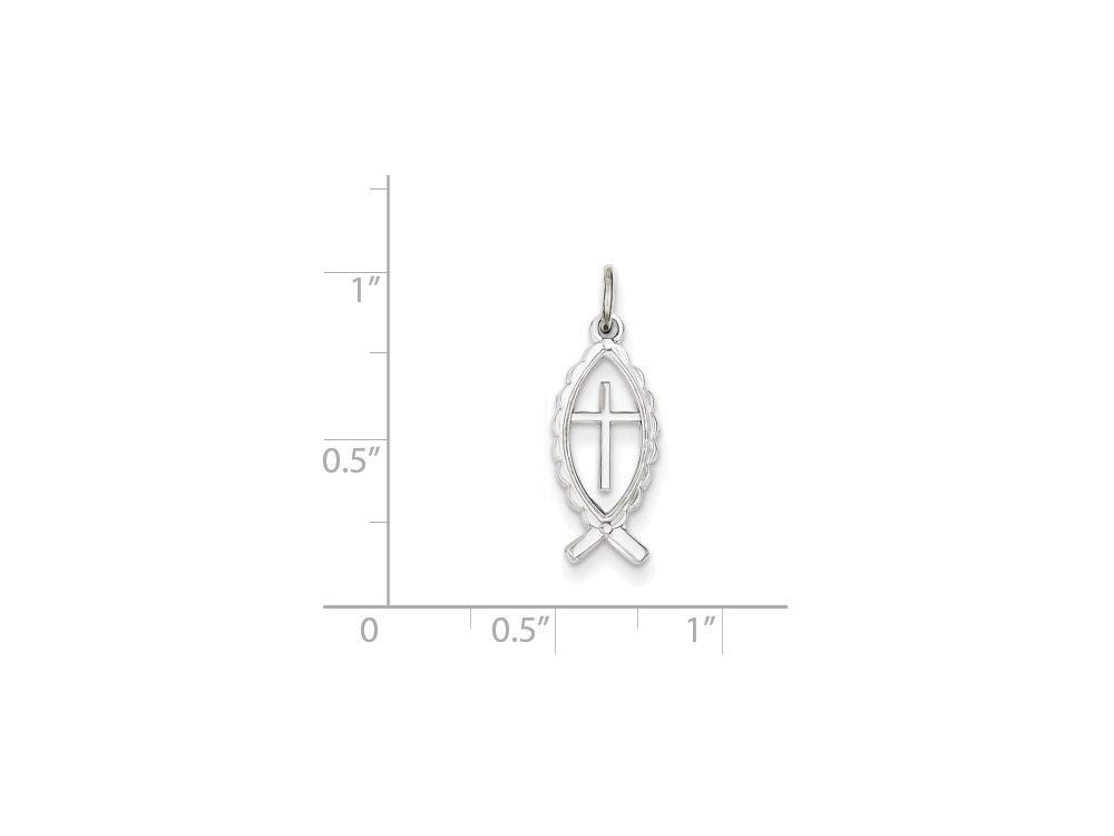 FJC Finejewelers Sterling Silver Ichthus Fish Charm