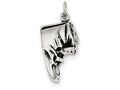 FJC Finejewelers Sterling Silver Antiqued Baby Shoe Pendant Necklace - Chain Included