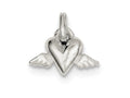 FJC Finejewelers Sterling Silver Heart W/wings Charm