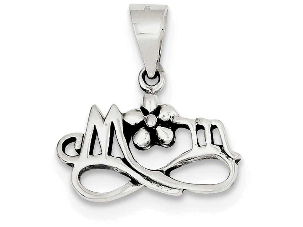 FJC Finejewelers Sterling Silver Antiqued Mom Charm