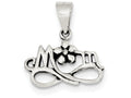 FJC Finejewelers Sterling Silver Antiqued Mom Charm