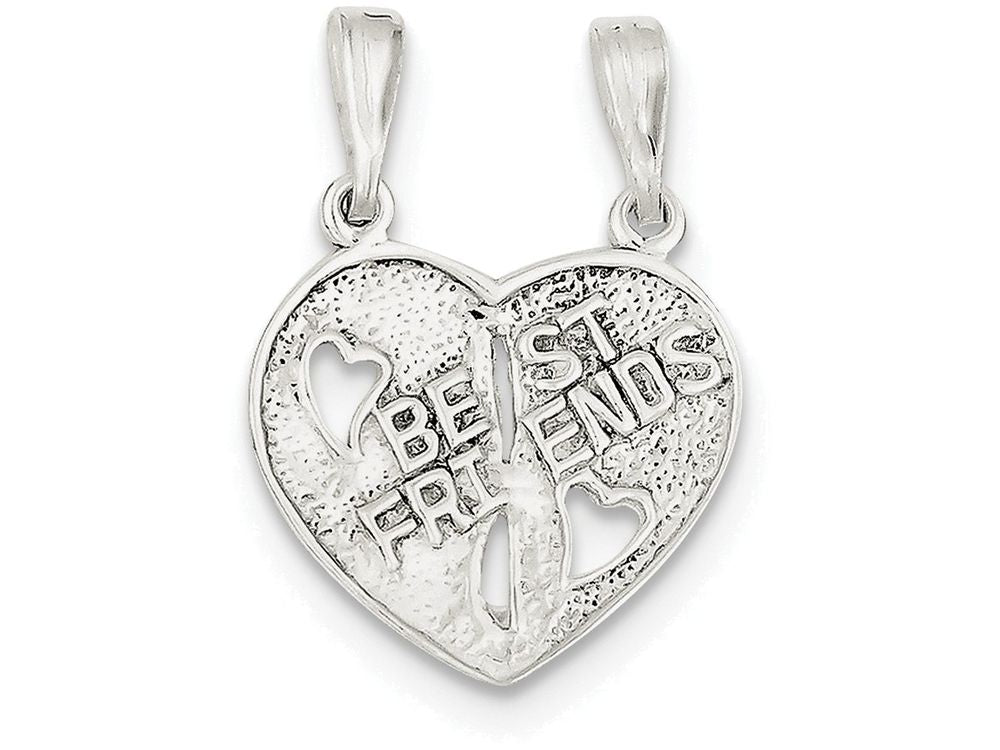 FJC Finejewelers Sterling Silver Best Friends Break Apart Heart Charm