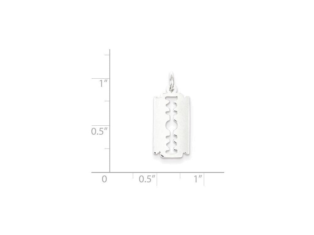 FJC Finejewelers Sterling Silver Razor Blade Charm