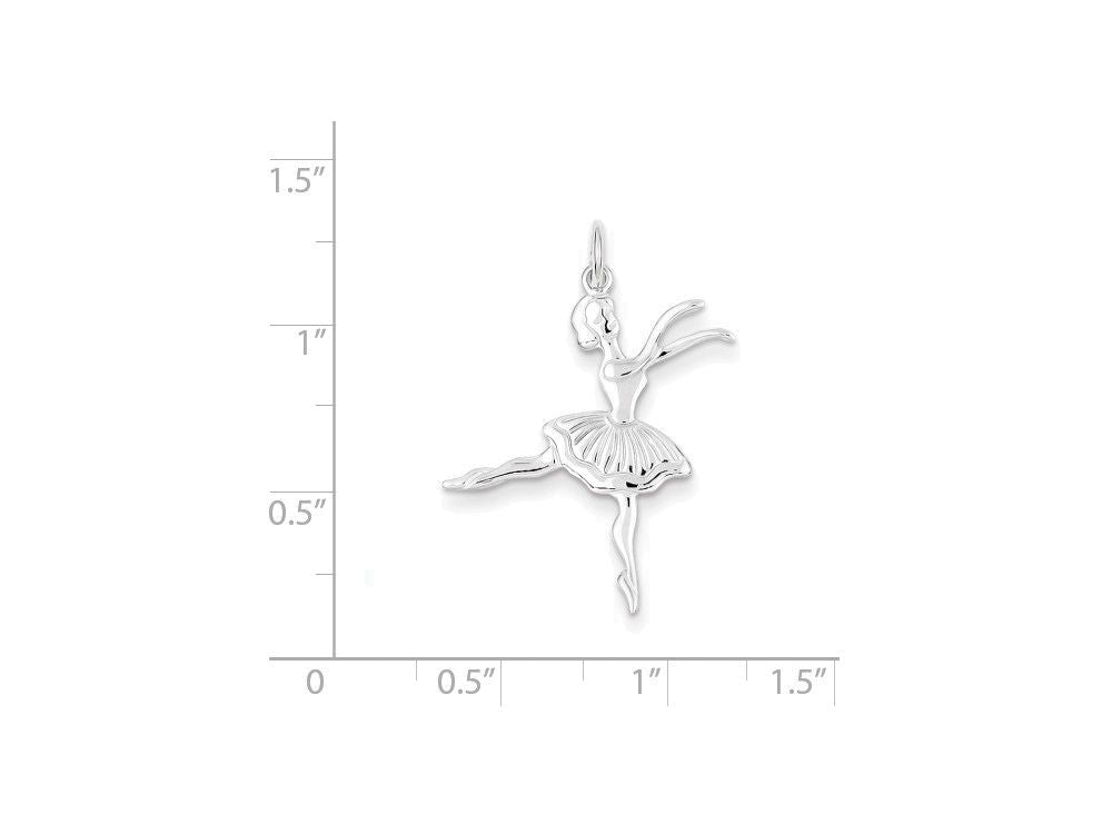 FJC Finejewelers Sterling Silver Ballerina Charm
