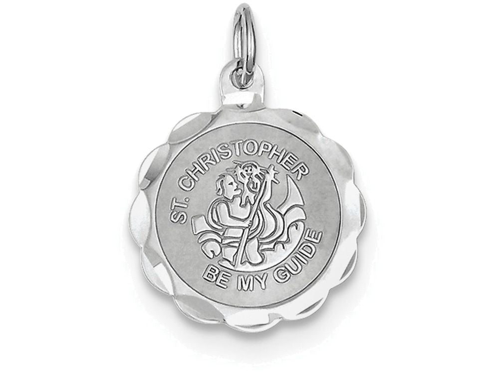 FJC Finejewelers Sterling Silver St. Christopher Medal Charm