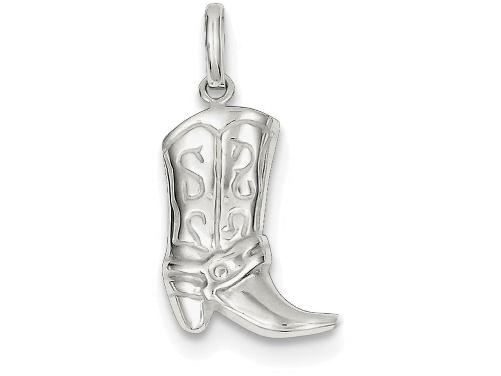 FJC Finejewelers Sterling Silver Cowboy Boot Charm