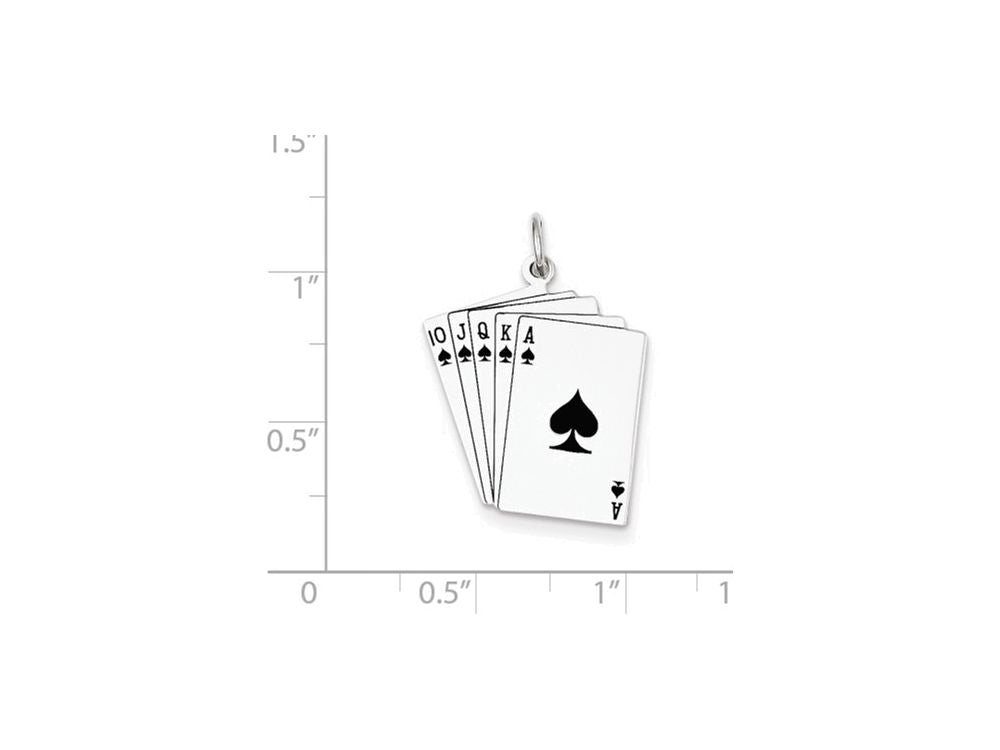 FJC Finejewelers Sterling Silver Playing Cards Charm
