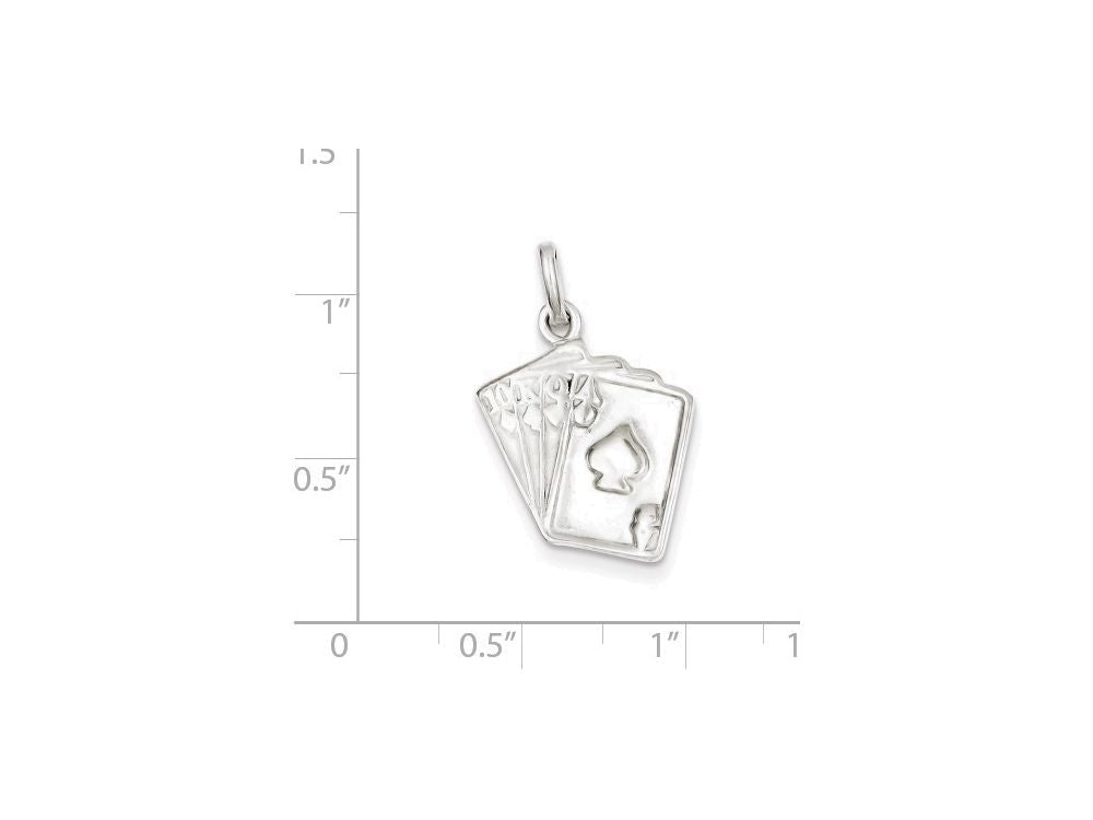 FJC Finejewelers Sterling Silver Playing Card's Charm