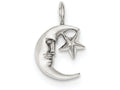 FJC Finejewelers Sterling Silver Moon W/star Charm