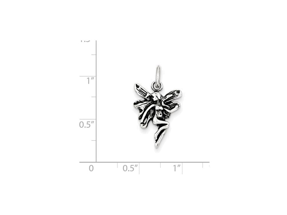 FJC Finejewelers Sterling Silver Antiqued Fairy Pendant Necklace - Chain Included