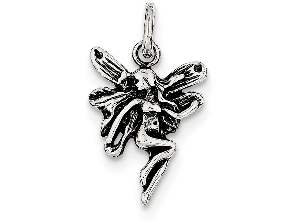 FJC Finejewelers Sterling Silver Antiqued Fairy Pendant Necklace - Chain Included