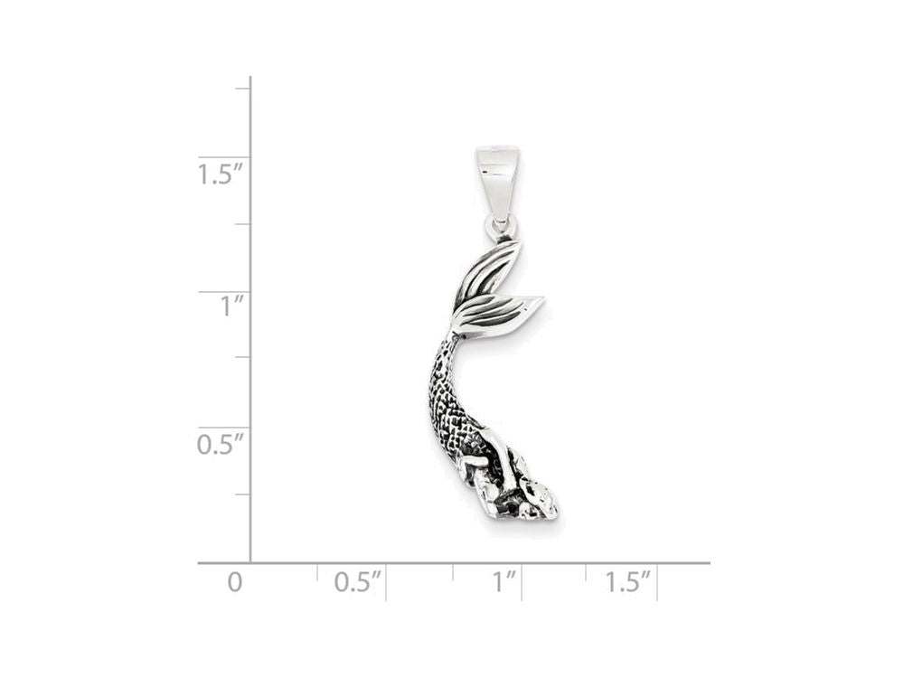 FJC Finejewelers Sterling Silver Antiqued Mermaid Pendant Necklace - Chain Included
