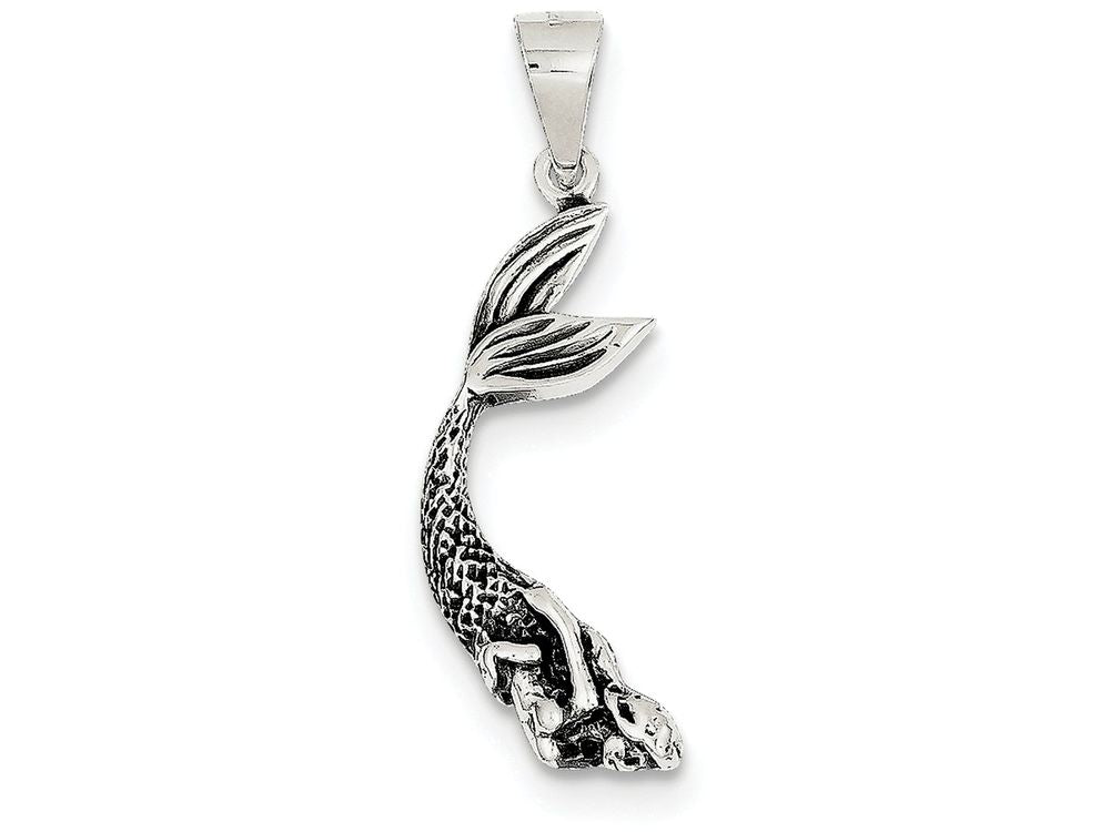 FJC Finejewelers Sterling Silver Antiqued Mermaid Pendant Necklace - Chain Included