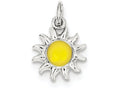 FJC Finejewelers Sterling Silver Yellow Sun Charm
