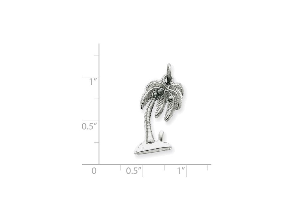 FJC Finejewelers Sterling Silver Palm Tree Charm