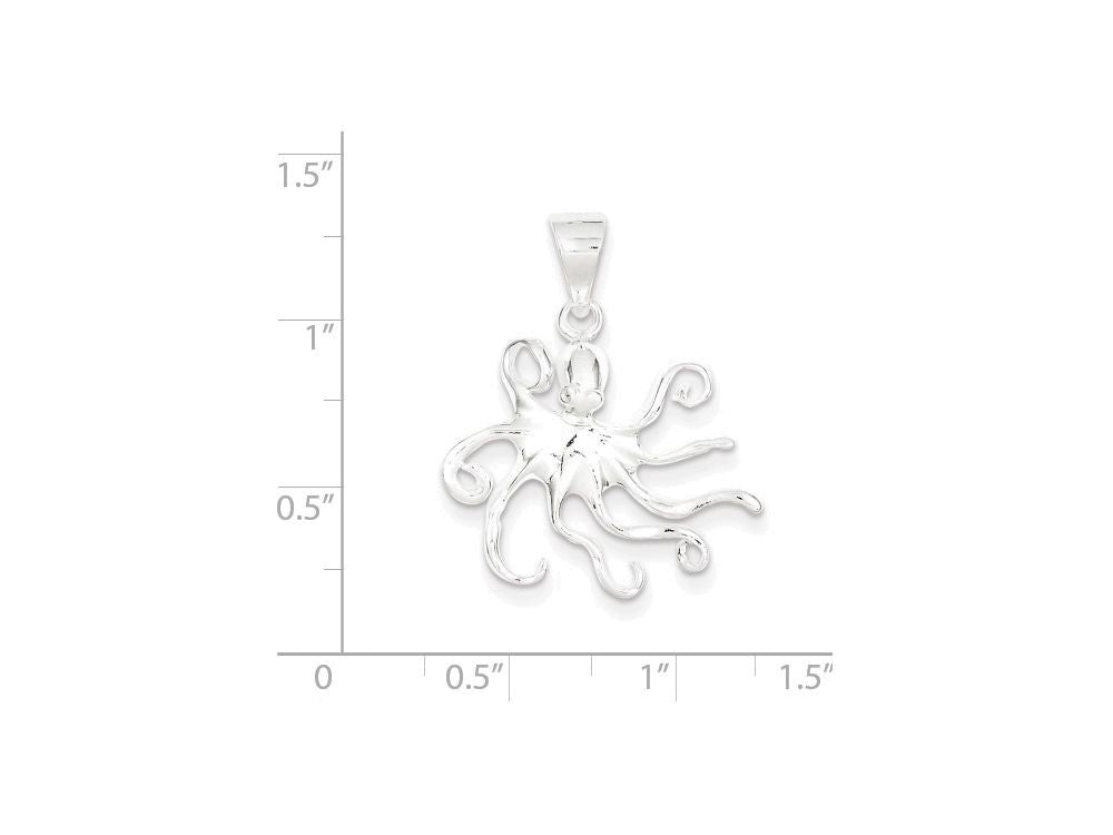 FJC Finejewelers Sterling Silver Octopus Charm